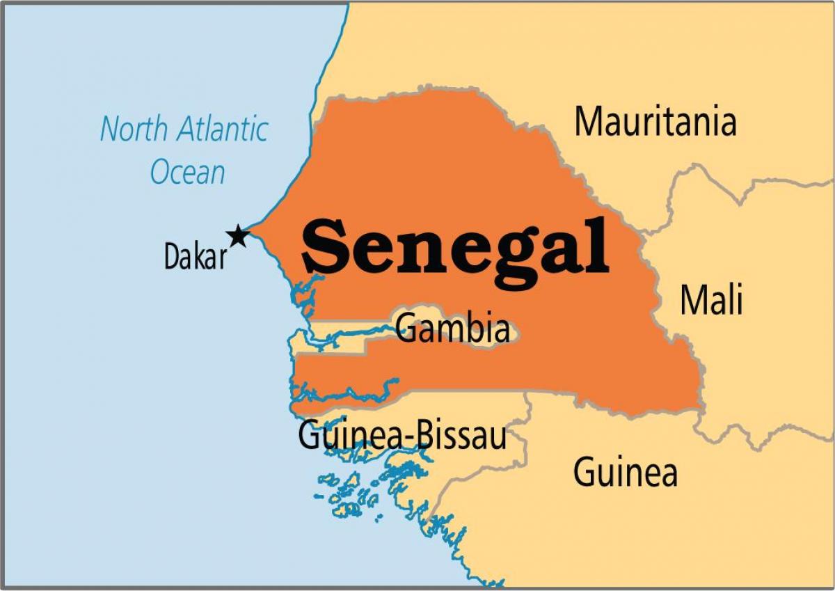 Szenegál a világ térkép